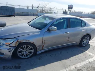 2009 Hyundai Genesis with VIN KMHGC46FX9U045182, listed as a IAAI auction lot 41936573 with 101,860 mi miles. Bid and sale history available at carsss.com. Image 6.
