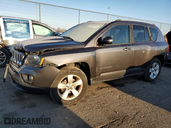 2016 Jeep Compass Latitude with VIN 1C4NJDEB0GD542254, listed as a Copart auction lot 49496545 with 153,203 mi miles and Salvage Title. Bid and sale history available at carsss.com. Image 1.