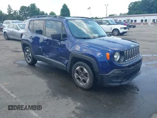 2017 Jeep Renegade Sport with VIN ZACCJAABXHPE83048, listed as a IAAI auction lot 42591170 with 132,573 mi miles and . Bid and sale history available at DreamBid. Image 1.