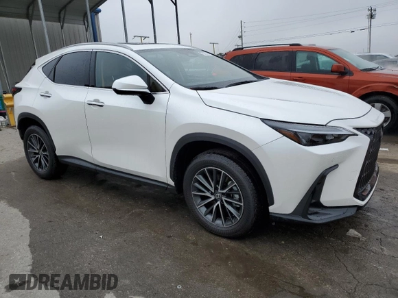 2025 Lexus NX with VIN JTJGGCEZ6S5010795, listed as a Copart auction lot 72822164 with 476 mi miles and Salvage Title. Bid and sale history available at carsss.com. Image 4.