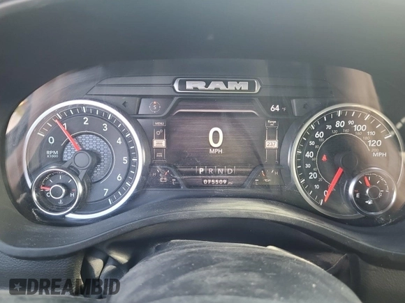2023 Ram 1500 Big Horn with VIN 1C6RRFFG4PN561004, listed as a IAAI auction lot 42809372 with 75,509 mi miles and . Bid and sale history available at DreamBid. Image 19.