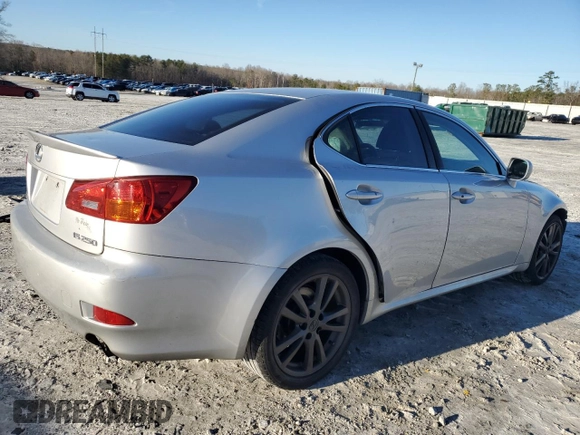 2006 Lexus IS 250 Manual with VIN JTHBK262665018536, listed as a Copart auction lot 45328565 with 266,705 mi miles and Salvage Title. Bid and sale history available at carsss.com. Image 3.