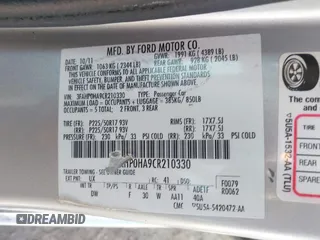 2012 Ford Fusion SE with VIN 3FAHP0HA9CR210330, listed as a IAAI auction lot 41988499 with 165,395 mi miles and . Bid and sale history available at DreamBid. Image 9.