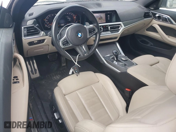 2021 BMW 4 Series M440i xDrive with VIN WBA13AR00MCF97899, listed as a Copart auction lot 50577695 with 23,817 mi miles and Clean Title. Bid and sale history available at DreamBid. Image 8.