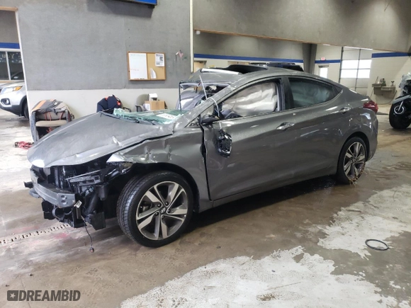 2014 Hyundai Elantra Limited with VIN 5NPDH4AE8EH493349, listed as a Copart auction lot 83904834 with 0 mi miles and Salvage Title. Bid and sale history available at carsss.com. Image 1.