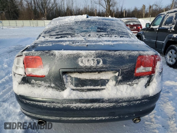 2004 Audi A8 L with VIN WAUML44E54N000619, listed as a Copart auction lot 42186195 with 174,331 mi miles and Salvage Title. Bid and sale history available at carsss.com. Image 6.