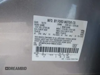 2021 Ford Edge Titanium with VIN 2FMPK3K97MBA15391, listed as a IAAI auction lot 42711656 with 40,723 mi miles and . Bid and sale history available at DreamBid. Image 9.