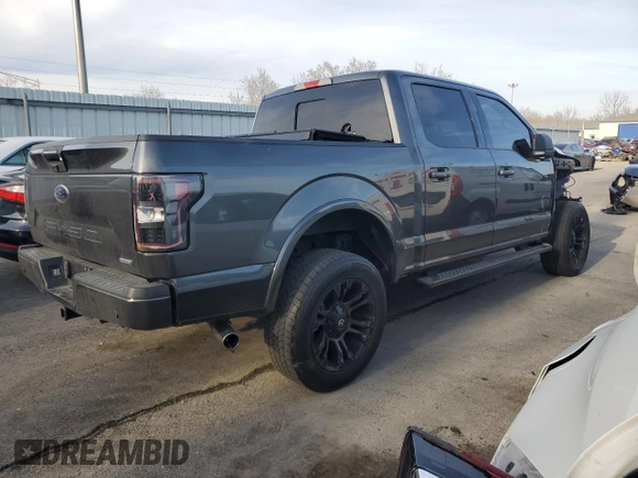 2018 Ford F-150 XL with VIN 1FTEW1EG5JFA40735, listed as a Copart auction lot 46301115 with 122,463 mi miles and Salvage Title. Bid and sale history available at carsss.com. Image 3.