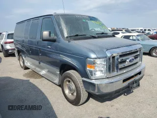 2014 Ford Econoline Cargo Commercial with VIN 1FTNE1EL7EDA55965, listed as a Copart auction lot 75649024 with Not Provided miles and Salvage Title. Bid and sale history available at carsss.com. Image 4.