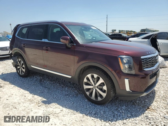 2021 Kia Telluride EX with VIN 5XYP34HC0MG148967, listed as a Copart auction lot 52244235 with 90,916 mi miles and Salvage title. Bid and sale history available at DreamBid. Image 4.