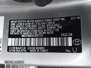 2018 Toyota C-HR XLE with VIN NMTKHMBX6JR057321, listed as a IAAI auction lot 41894322 with 50,606 mi miles. Bid and sale history available at carsss.com. Image 9.