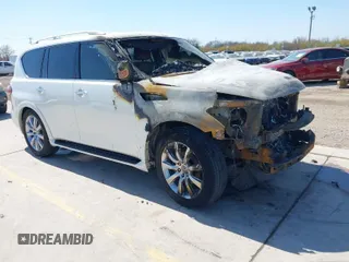 2013 Infiniti QX56 with VIN JN8AZ2NF1D9530079, listed as a IAAI auction lot 41742583 with 165,795 mi miles. Bid and sale history available at carsss.com. Image 1.