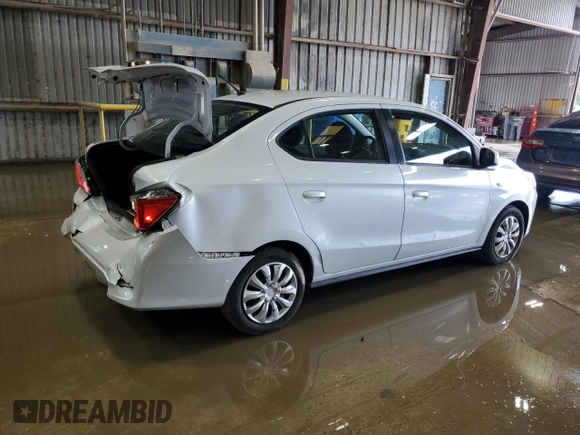 2021 Mitsubishi Mirage ES with VIN ML32FUFJ5MHF02630, listed as a Copart auction lot 60232945 with 87,709 mi miles and Salvage title. Bid and sale history available at DreamBid. Image 3.