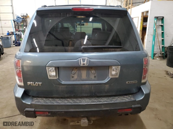 2006 Honda Pilot EX-L with VIN 5FNYF18526B003886, listed as a Copart auction lot 87386254 with 307,904 mi miles and Salvage Title. Bid and sale history available at carsss.com. Image 6.