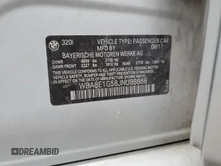 2018 BMW 3 Series 320i with VIN WBA8E1G58JNU88868, listed as a Copart auction lot 77569644 with Not Provided miles and Salvage Title. Bid and sale history available at carsss.com. Image 13.