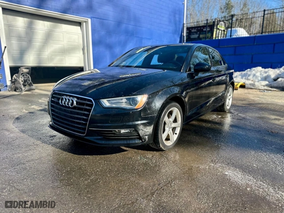 2015 Audi A3 2.0T Premium with VIN WAUBFGFF7F1056223, listed as a Copart auction lot 53668805 with 999,999 mi miles and Clean Title. Bid and sale history available at carsss.com. Image 2.