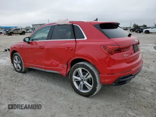 2022 Audi Q3 S line Premium Plus with VIN WA1EECF32N1147622, listed as a Copart auction lot 42111635 with 19,997 mi miles and Salvage Title. Bid and sale history available at carsss.com. Image 2.