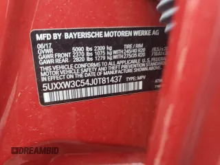 2018 BMW X4 xDrive28i with VIN 5UXXW3C54J0T81437, listed as a Copart auction lot 62272153 with 50,218 mi miles. Bid and sale history available at carsss.com. Image 12.