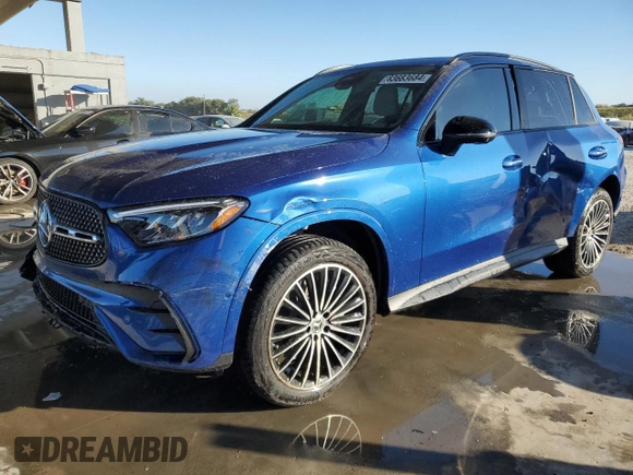 2025 Mercedes-Benz GLC with VIN W1NKM4GB8SF262627, listed as a Copart auction lot 52363885 with 3,398 mi miles and Salvage Title. Bid and sale history available at carsss.com. Image 1.