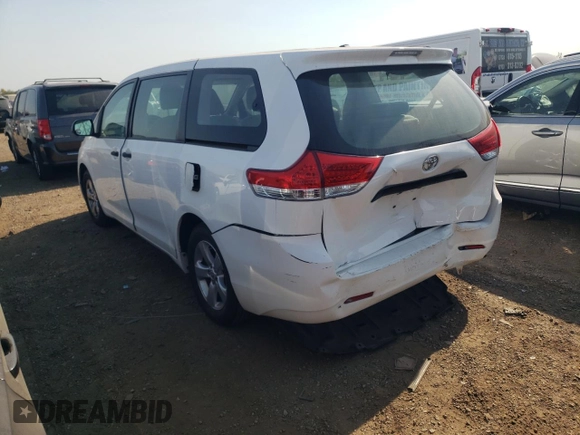 2013 Toyota Sienna L with VIN 5TDZK3DC7DS330924, listed as a Copart auction lot 75035774 with 153,550 mi miles and Salvage Title. Bid and sale history available at carsss.com. Image 2.