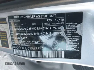 2011 Mercedes-Benz GLK 350 with VIN WDCGG8HB6BF623406, listed as a IAAI auction lot 41693977 with 154,546 mi miles and . Bid and sale history available at DreamBid. Image 9.