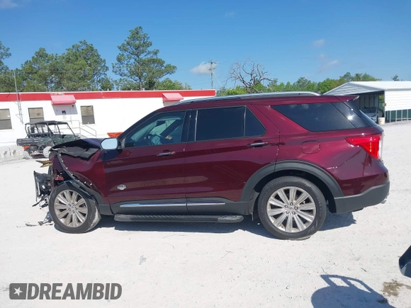 2022 Ford Explorer King Ranch with VIN 1FM5K7LC0NGA90372, listed as a IAAI auction lot 42063738 with 30,435 mi miles. Bid and sale history available at carsss.com. Image 14.