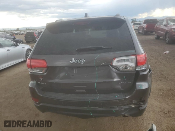 2017 Jeep Grand Cherokee Laredo with VIN 1C4RJFAG9HC653648, listed as a Copart auction lot 63049635 with 72,428 mi miles and Salvage title. Bid and sale history available at DreamBid. Image 6.
