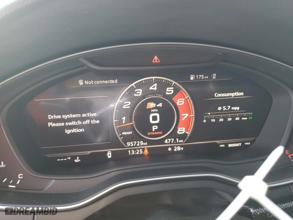 2018 Audi S4 Prestige with VIN WAUC4AF44JA127683, listed as a Copart auction lot 87794065 with 95,729 mi miles and Salvage Title. Bid and sale history available at carsss.com. Image 9.