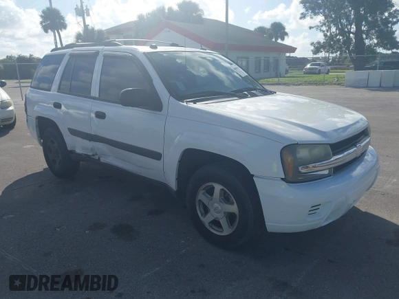 2005 Chevrolet TrailBlazer LT with VIN 1GNDT13S052380505, listed as a IAAI auction lot 40809454 with 139,395 mi miles and . Bid and sale history available at DreamBid. Image 1.