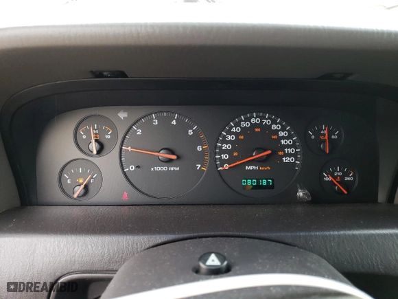 2001 Jeep Grand Cherokee Laredo with VIN 1J4GW48S01C550335, listed as a Copart auction lot 45685805 with 80,187 mi miles and Salvage Title. Bid and sale history available at carsss.com. Image 9.