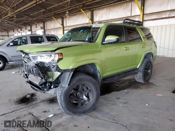 2022 Toyota 4Runner TRD Pro with VIN JTELU5JR6N5980836, listed as a Copart auction lot 63045125 with 52,714 mi miles and Salvage title. Bid and sale history available at DreamBid. Image 1.