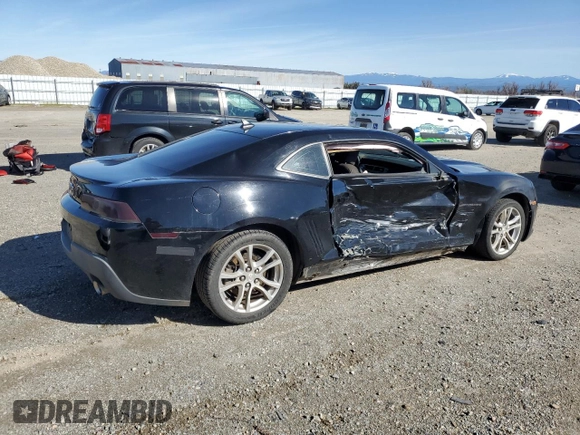 2014 Chevrolet Camaro LT z VIN 2G1FB1E38E9228007, wystawiony jako Copart lot #46190045 z przebiegiem 122 283 mil mil oraz Szkoda całkowita • Salvage title. Historia ofert i sprzedaży dostępna na DreamBid. Obrazek 3.