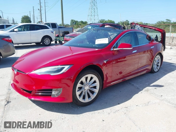 2016 Tesla Model S 90D with VIN 5YJSA1E27GF167442, listed as a IAAI auction lot 41989371 with Not Provided miles and . Bid and sale history available at DreamBid. Image 2.