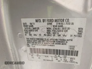 2011 Ford F-150 XL с VIN 1FTFX1CT2BFC64001, выставлен на аукционе IAAI как лот 41933533 с пробегом 127 833 миль миль и . История ставок и продаж доступна на DreamBid. Изображение 9.