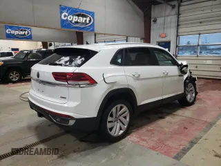 2023 Volkswagen Atlas SE with VIN 1V2HE2CA5PC204076, listed as a Copart auction lot 44377345 with 35,437 mi miles and Salvage title. Bid and sale history available at DreamBid. Image 3.