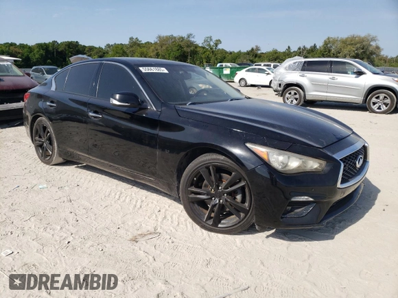 2015 Infiniti Q50 Premium with VIN JN1BV7AR4FM418940, listed as a Copart auction lot 55661885 with 71,352 mi miles and Clean Title. Bid and sale history available at carsss.com. Image 4.