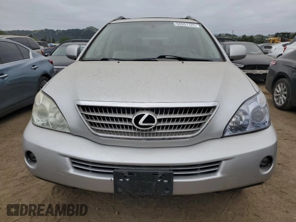 2008 Lexus RX 400h with VIN JTJHW31U382045287, listed as a Copart auction lot 54551125 with 146,487 mi miles and Salvage Title. Bid and sale history available at DreamBid. Image 5.