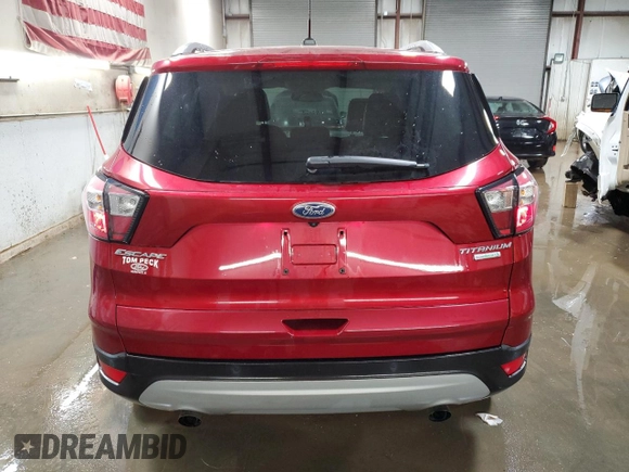 2017 Ford Escape Titanium with VIN 1FMCU0JD0HUE13538, listed as a Copart auction lot 49396125 with 36,733 mi miles and Salvage Title. Bid and sale history available at carsss.com. Image 6.
