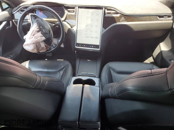 2016 Tesla Model S 90D with VIN 5YJSA1E26GF150180, listed as a Copart auction lot 59776265 with 141,218 mi miles and Salvage title. Bid and sale history available at DreamBid. Image 8.