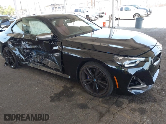 2022 BMW 2 Series M240i xDrive with VIN 3MW53CM02N8C51802, listed as a IAAI auction lot 42478351 with 16,695 mi miles and . Bid and sale history available at DreamBid. Image 1.
