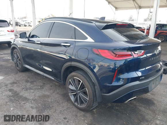 2022 Infiniti QX55 Essential with VIN 3PCAJ5K33NF115755, listed as a IAAI auction lot 41445124 with 19,852 mi miles and . Bid and sale history available at DreamBid. Image 3.