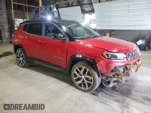 2024 Jeep Compass Limited с VIN 3C4NJDCNXRT158976, выставлен на аукционе Copart как лот 53246675 с пробегом 1 533 миль миль и Списание • Salvage title. История ставок и продаж доступна на DreamBid. Изображение 4.
