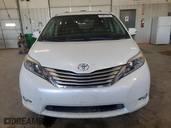 2016 Toyota Sienna XLE with VIN 5TDYK3DC1GS712589, listed as a Copart auction lot 53481245 with 125,487 mi miles and Salvage Title. Bid and sale history available at carsss.com. Image 5.