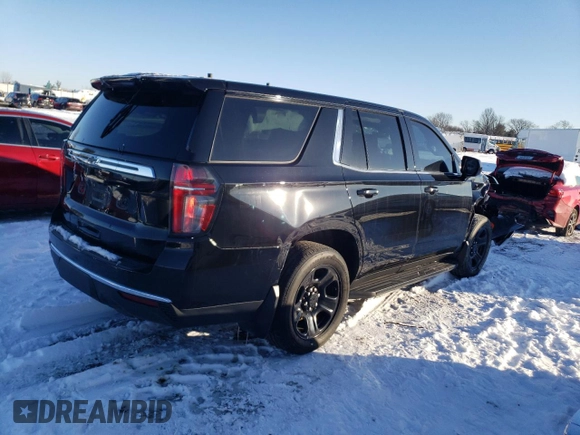2021 Chevrolet Tahoe Commercial with VIN 1GNSCLED2MR375121, listed as a Copart auction lot 87924825 with 58,016 mi miles and Salvage title. Bid and sale history available at DreamBid. Image 3.