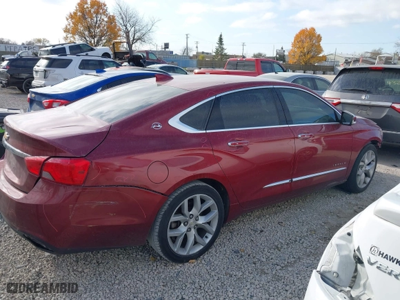 2018 Chevrolet Impala Premier with VIN 2G1125S30J9160625, listed as a IAAI auction lot 38112753 with 121,144 mi miles. Bid and sale history available at carsss.com. Image 4.