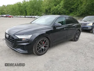 2020 Audi Q8 Prestige with VIN WA1FVAF14LD025847, listed as a Copart auction lot 52890625 with 52,416 mi miles and Salvage title. Bid and sale history available at DreamBid. Image 1.