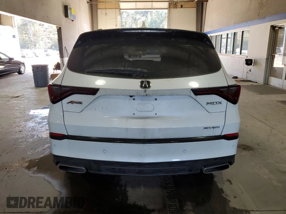 2024 Acura MDX w/A-Spec Package with VIN 5J8YE1H00RL163789, listed as a Copart auction lot 76515484 with 23,325 mi miles and Salvage Title. Bid and sale history available at carsss.com. Image 6.