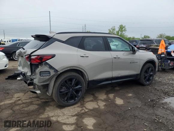 2021 Chevrolet Blazer RS with VIN 3GNKBERS1MS566498, listed as a Copart auction lot 56381635 with 40,519 mi miles and Salvage title. Bid and sale history available at DreamBid. Image 3.