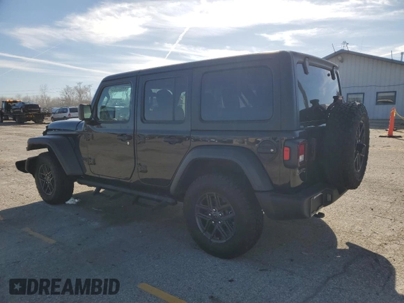 2024 Jeep Wrangler Sport S with VIN 1C4PJXDG0RW260789, listed as a Copart auction lot 49603305 with 4,125 mi miles and Salvage Title. Bid and sale history available at DreamBid. Image 2.