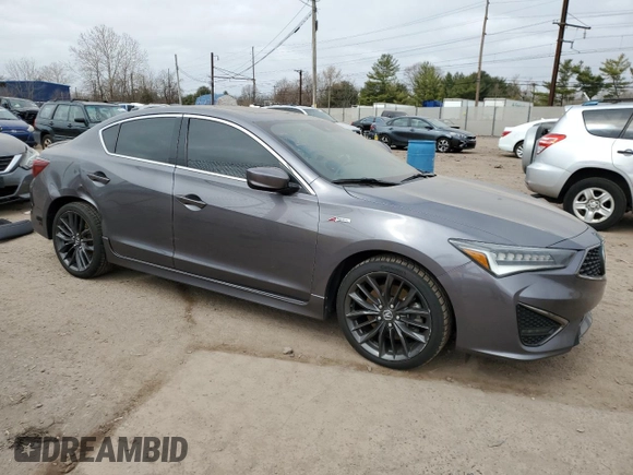 2020 Acura ILX w/Premium/A-SPEC Pkg with VIN 19UDE2F82LA008645, listed as a Copart auction lot 48473335 with 122,544 mi miles and Salvage Title. Bid and sale history available at carsss.com. Image 4.